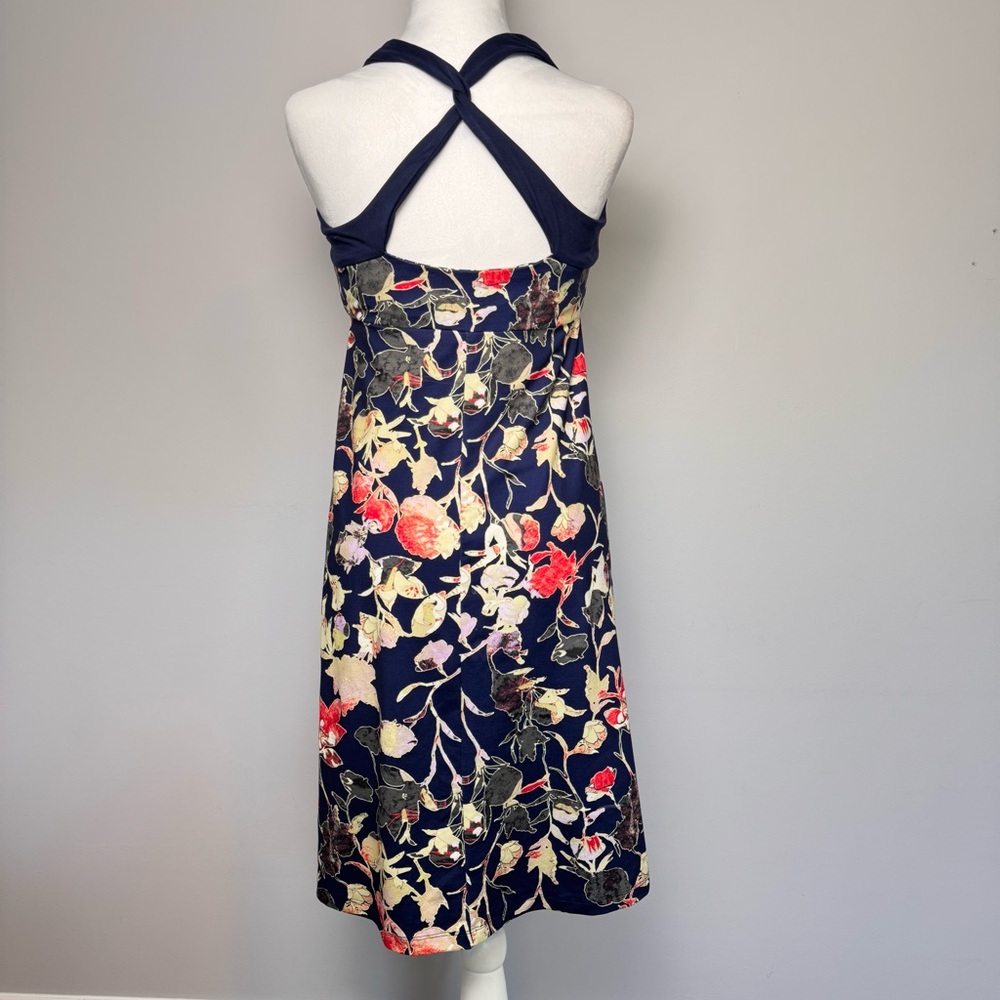 Patagonia Morning Glory Blue Floral Twist Strap Dress S - Picture 3 of 5